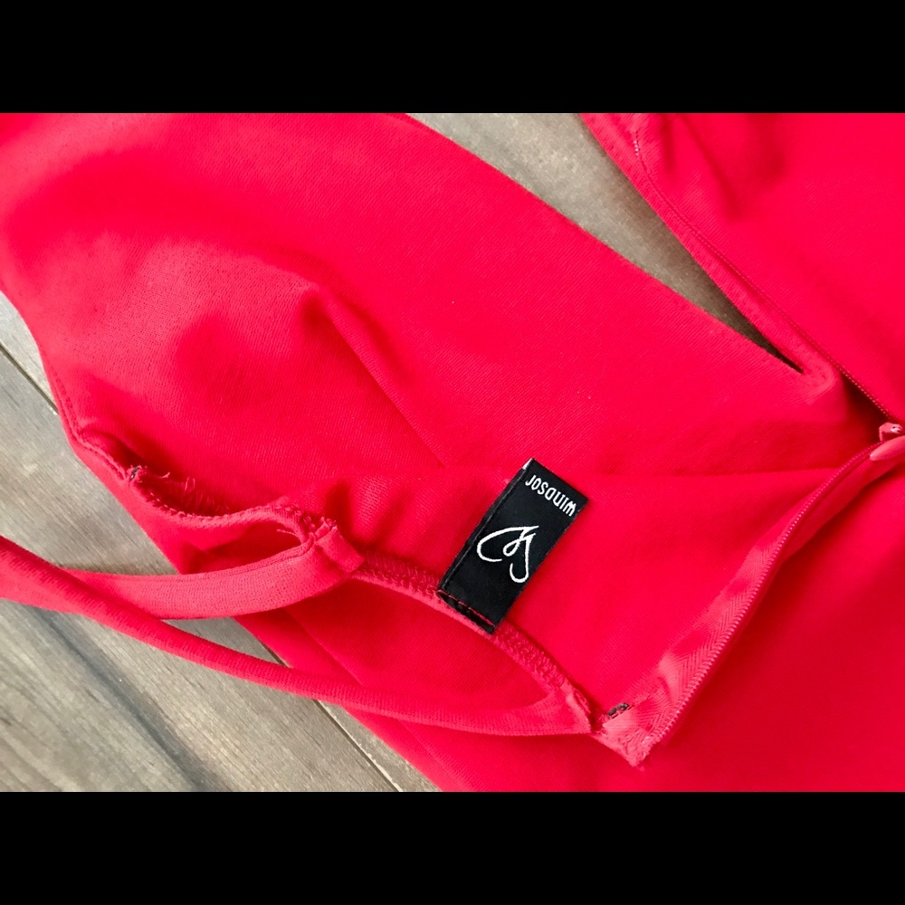 Red low cut Dress